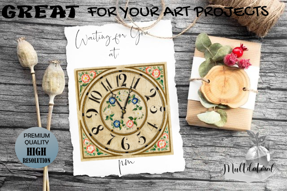 Download Vintage Wall Clocks | Illustrations - Vintage Collection