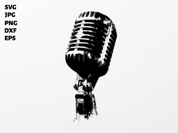 Download Vintage Microphone SVG for Cricut - Vintage Collection
