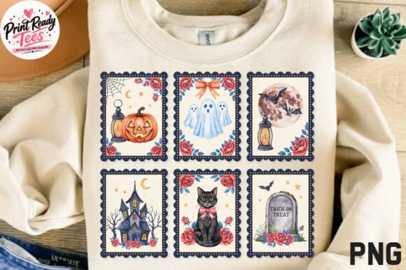 Download Vintage Halloween Postage Stamp PNG - Vintage Collection